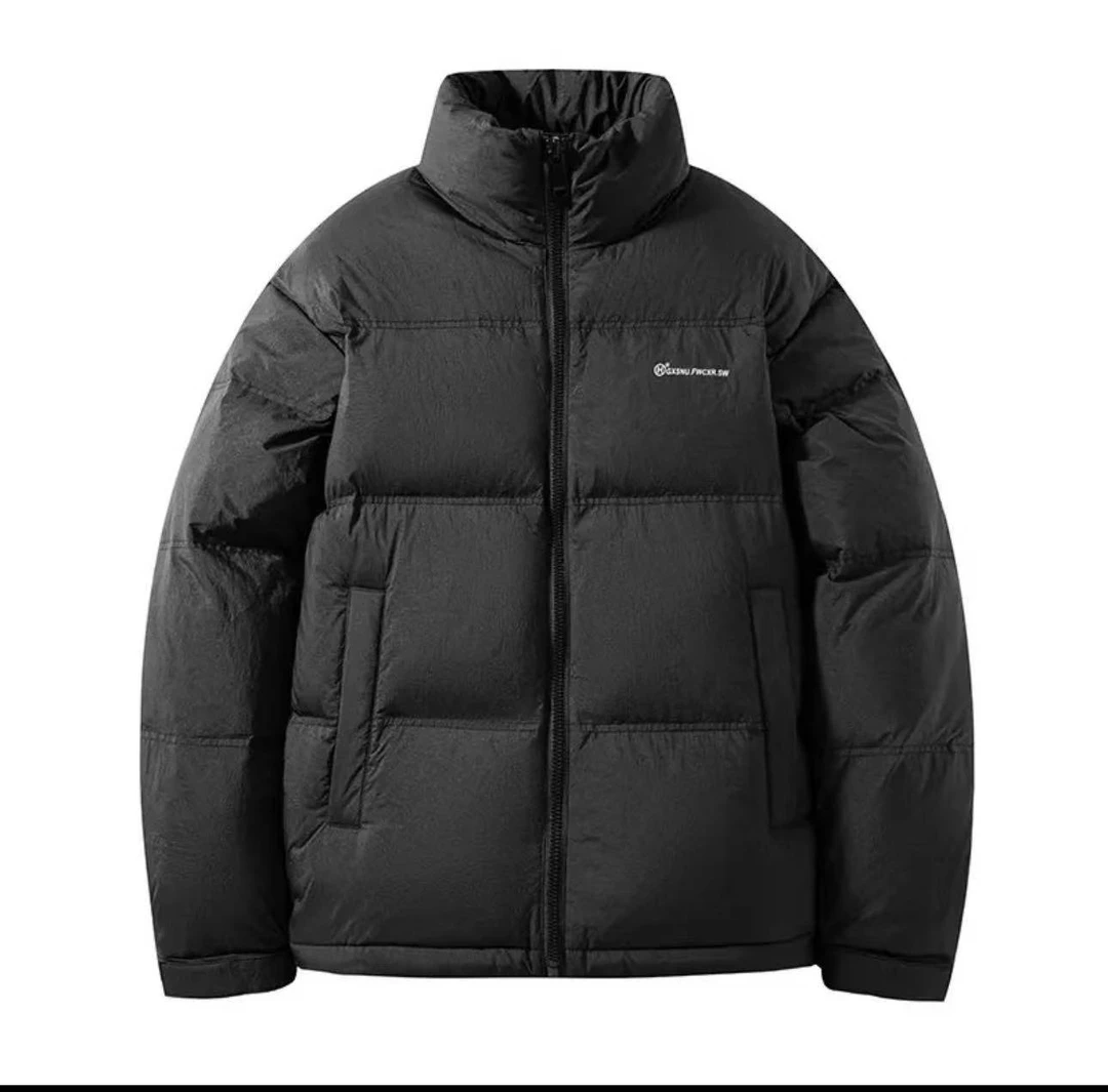 7119#黑色#【零压力】情侣立领高蓬松保暖羽绒服外套