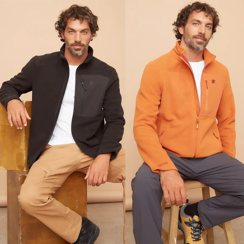 北欧户外硬货！摇粒绒夹克男士春秋季宽松保暖运动立领抓绒衣外套