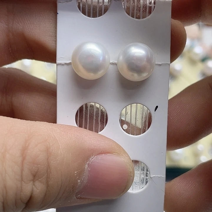 L****耳饰淡水珍珠银S925镶嵌