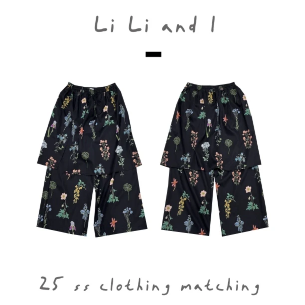 Li Li and I 「风铃花」小裙裤 碎花时髦买手慵懒夏季薄款宽松透气