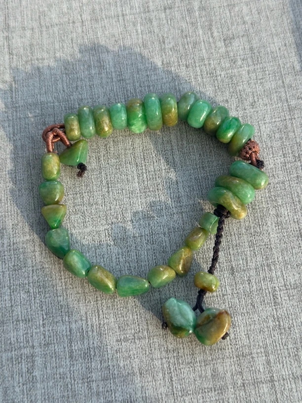 天然翡翠手串原创设计盘缠