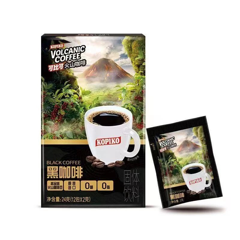 临期【26.10月】24g盒装进口KOPIKO可比可火山黑咖啡火山速溶美式