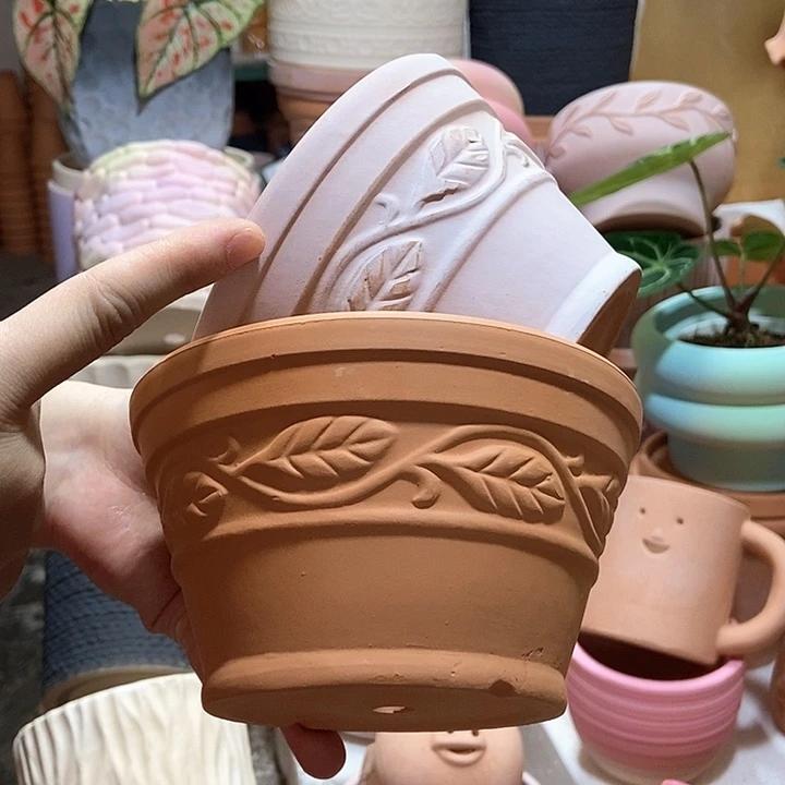 15×8树叶矮盆 雾化+红陶2个
