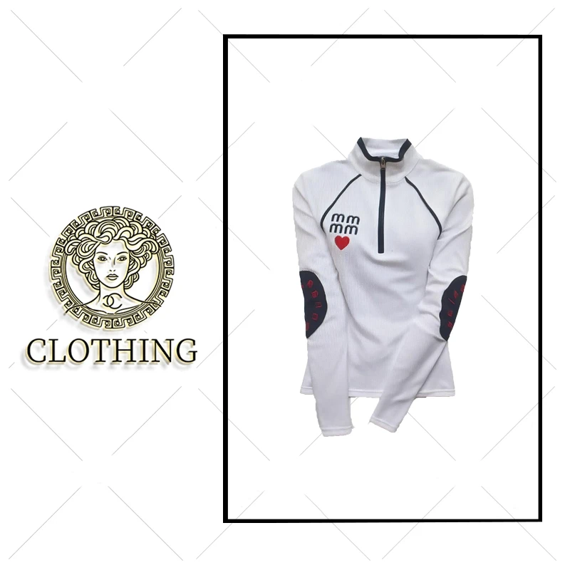 【CLOTHING/原创设计】洋气减龄独特超好看拉链半高领长袖t恤女3397