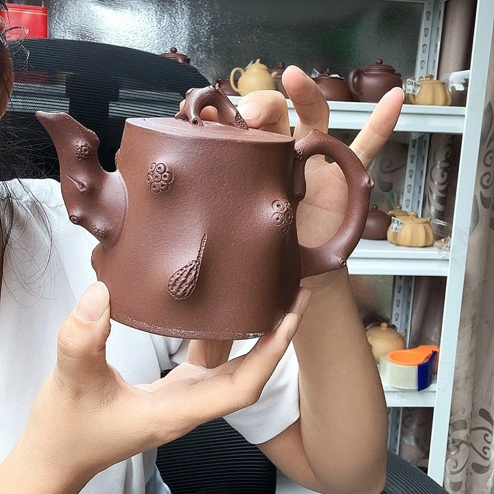 茶壶紫砂紫泥半手340