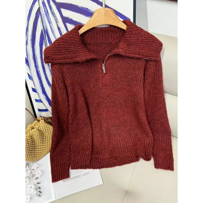 深圳南油白桃美美 减龄洋气上衣时尚显瘦针织衫气质百搭A1150