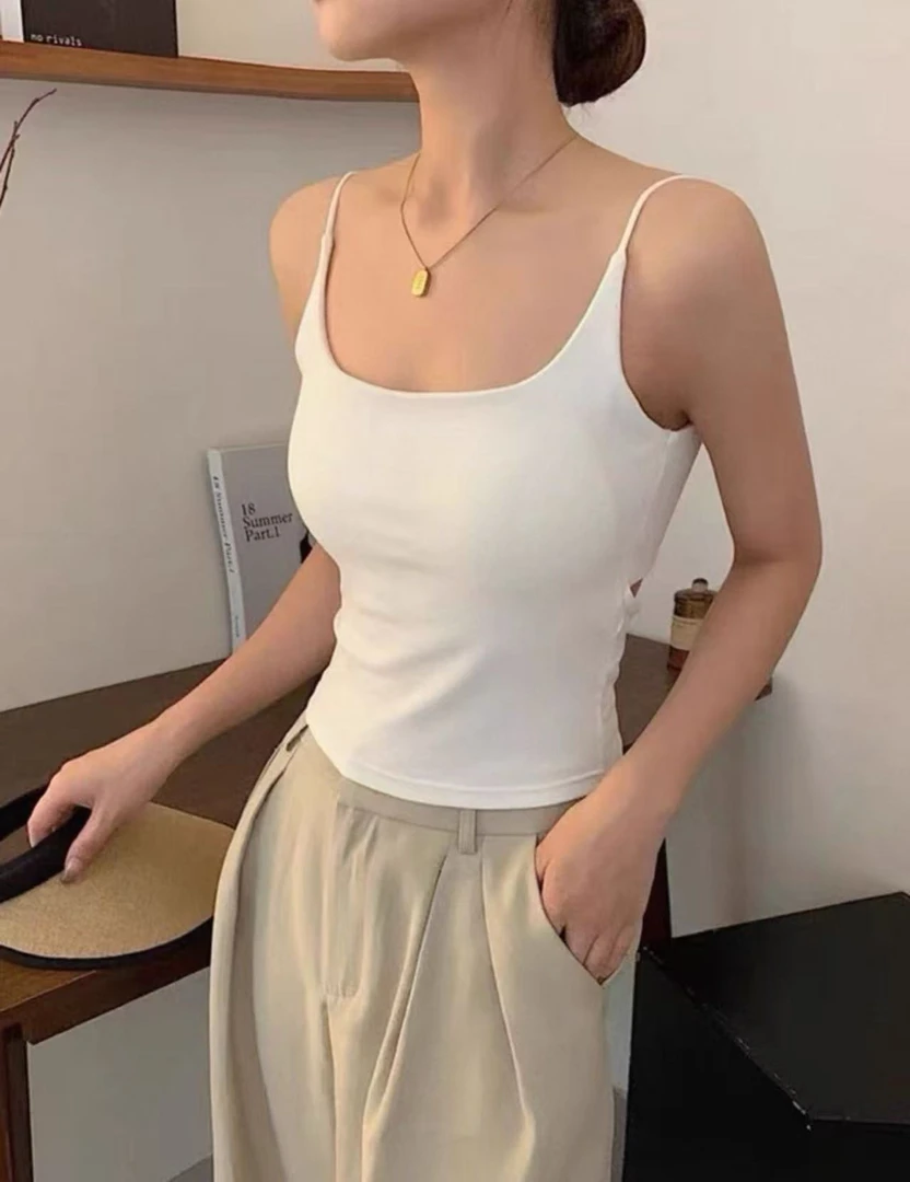 1018# INS风性感背心镂空吊带