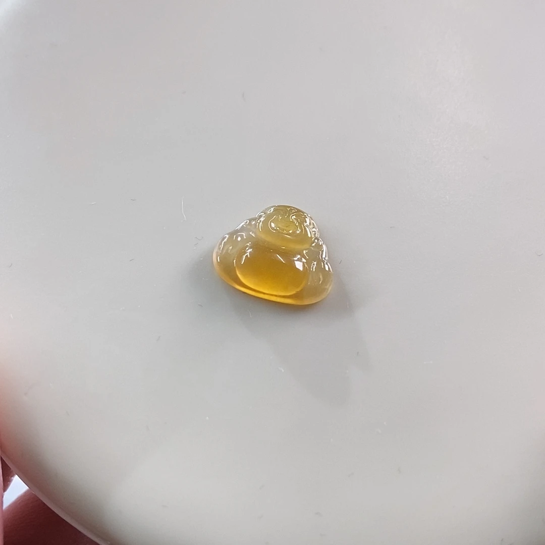 颈饰未镶嵌翡翠冰黄佛公