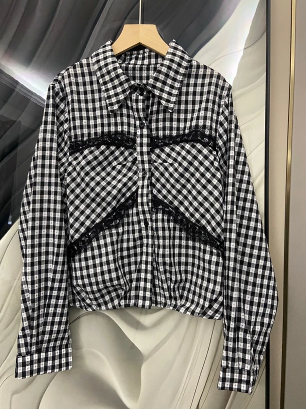 思诗曼服饰 推荐款 新品时尚小格子衬衣