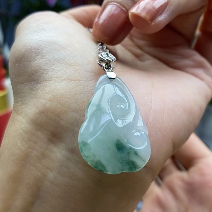 翡翠银S925镶嵌颈饰吊坠5