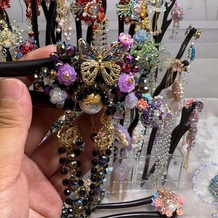 玥***児仿珍珠铜合金发簪