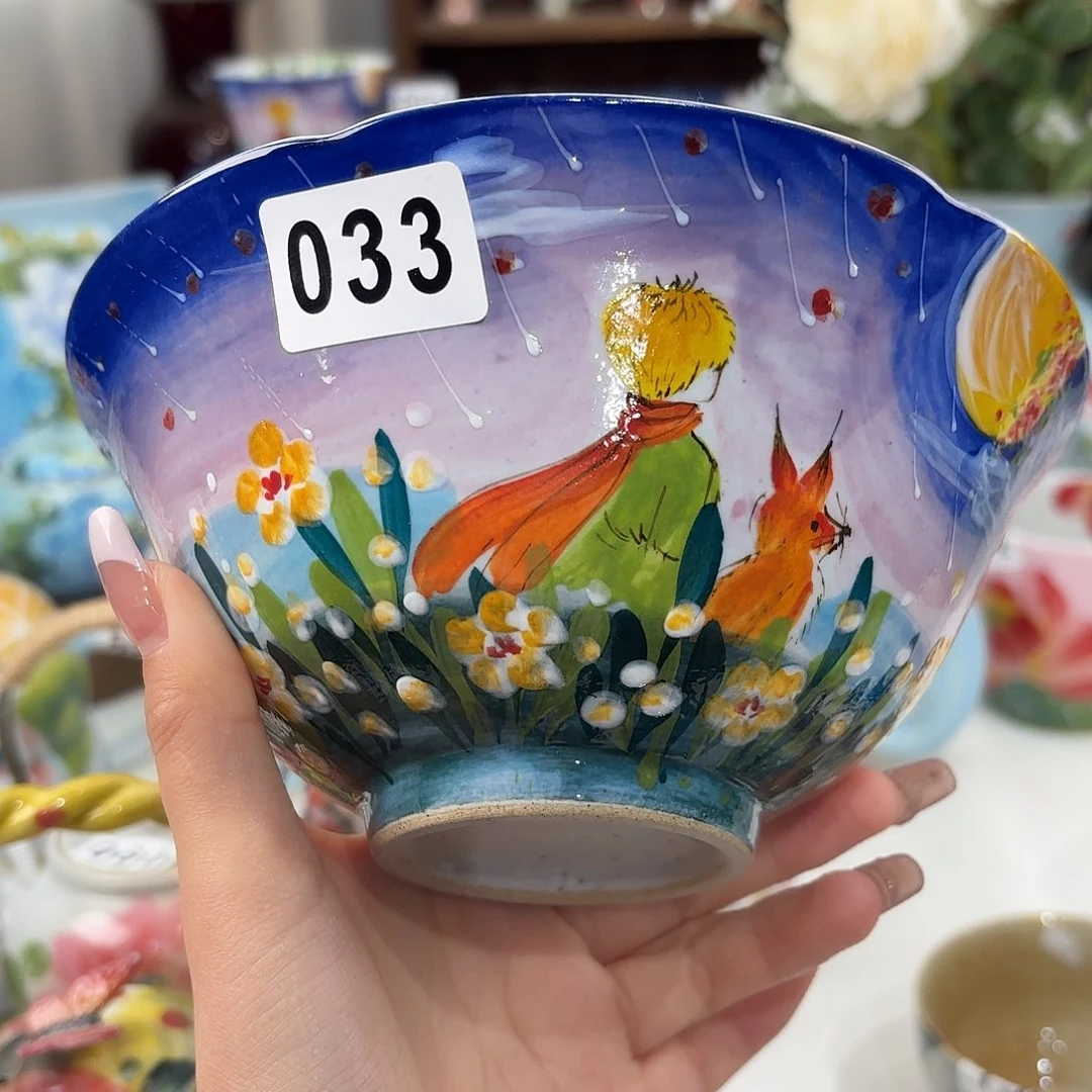 瓷片景德镇手绘高温釉下彩陶瓷茶具