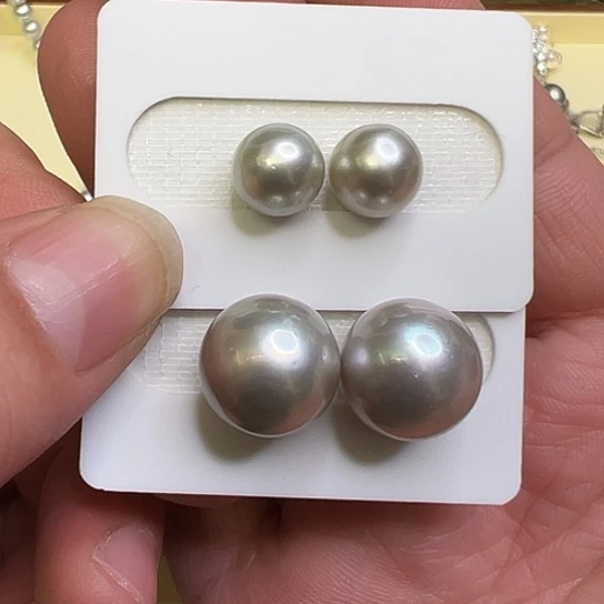 L***u海水珍珠耳饰未镶嵌定制