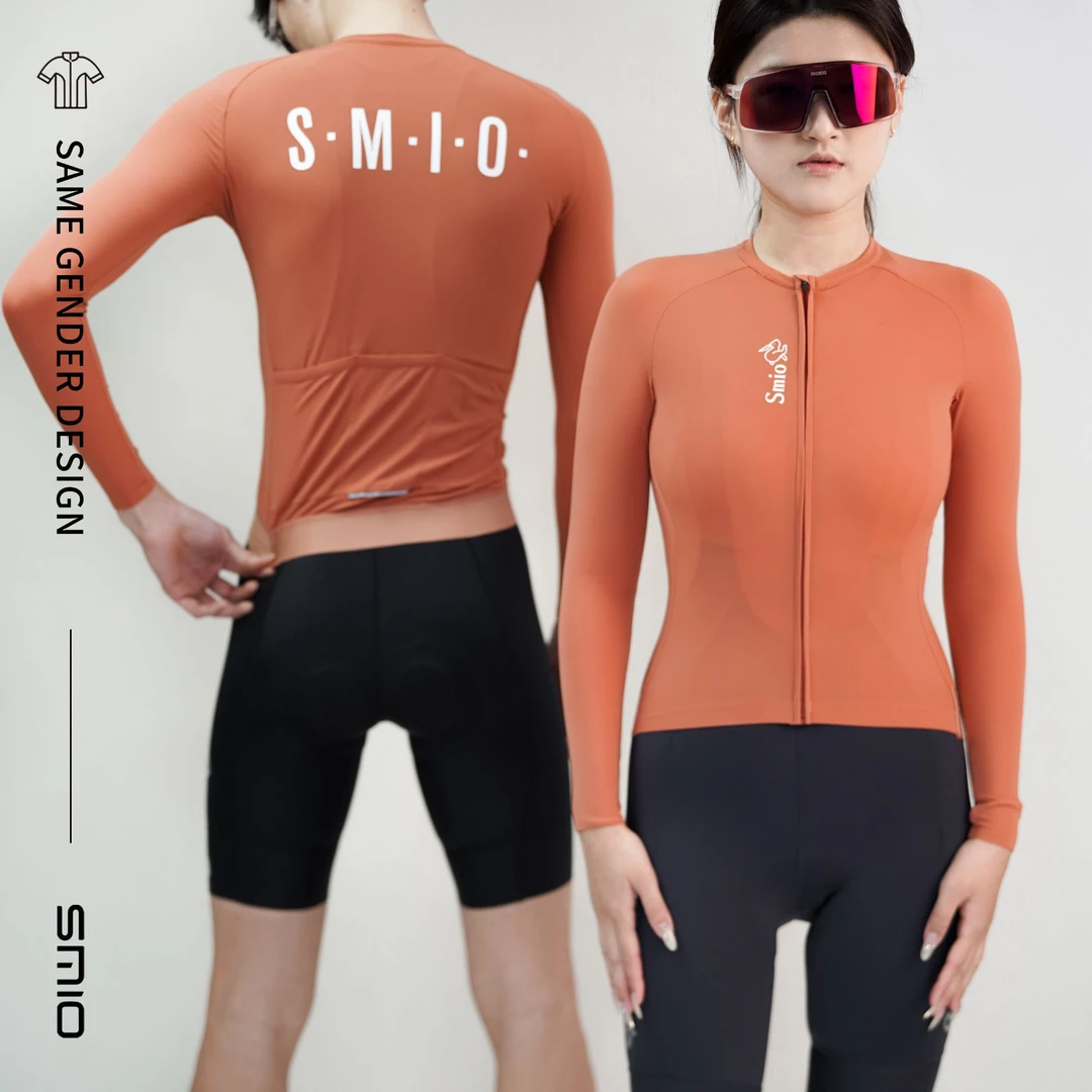 Smio冲刺兔【白鹭】春夏秋季男女款零感显瘦长袖骑行服公路自行车