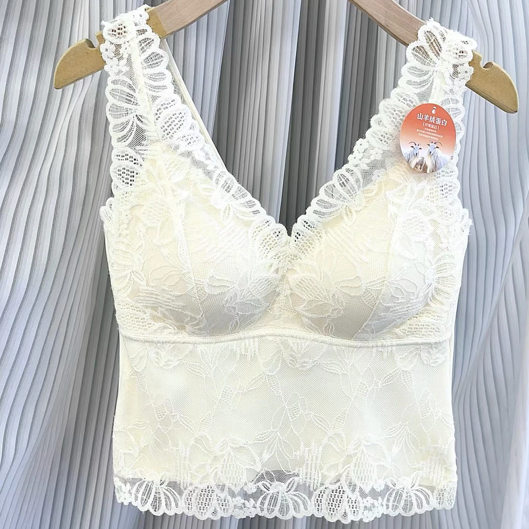 【遇见】V领蕾丝保暖美背