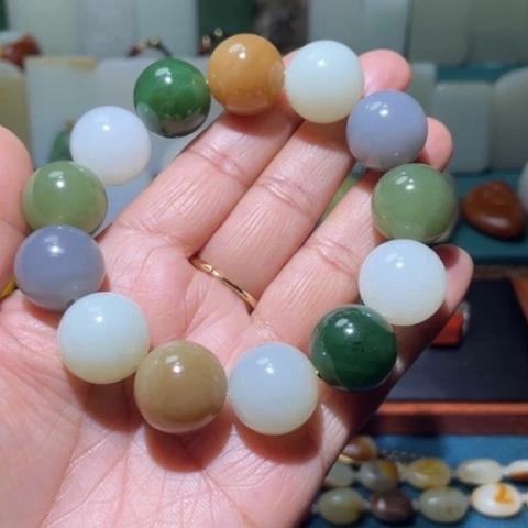 和田玉手链未镶嵌横**舒