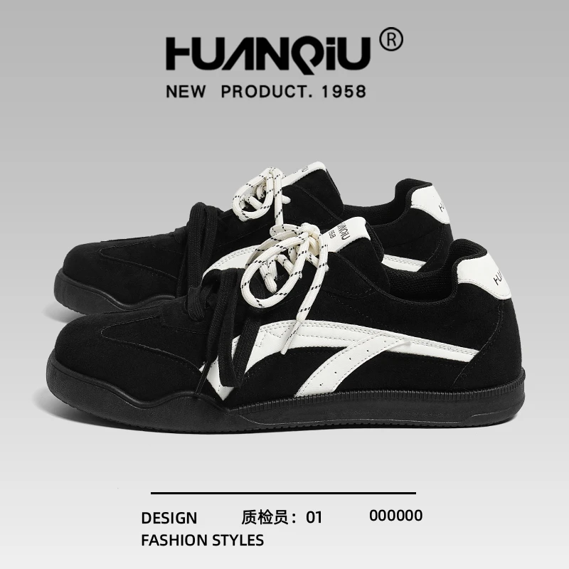 环球黑色板鞋男款2025秋冬季新款潮流爆款时尚百搭休闲运动男鞋子