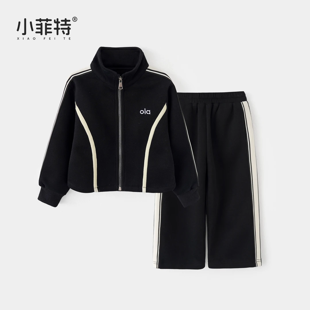 小菲特2025秋季新款女童装中大童儿童时尚运动休闲套装BGTQ52494