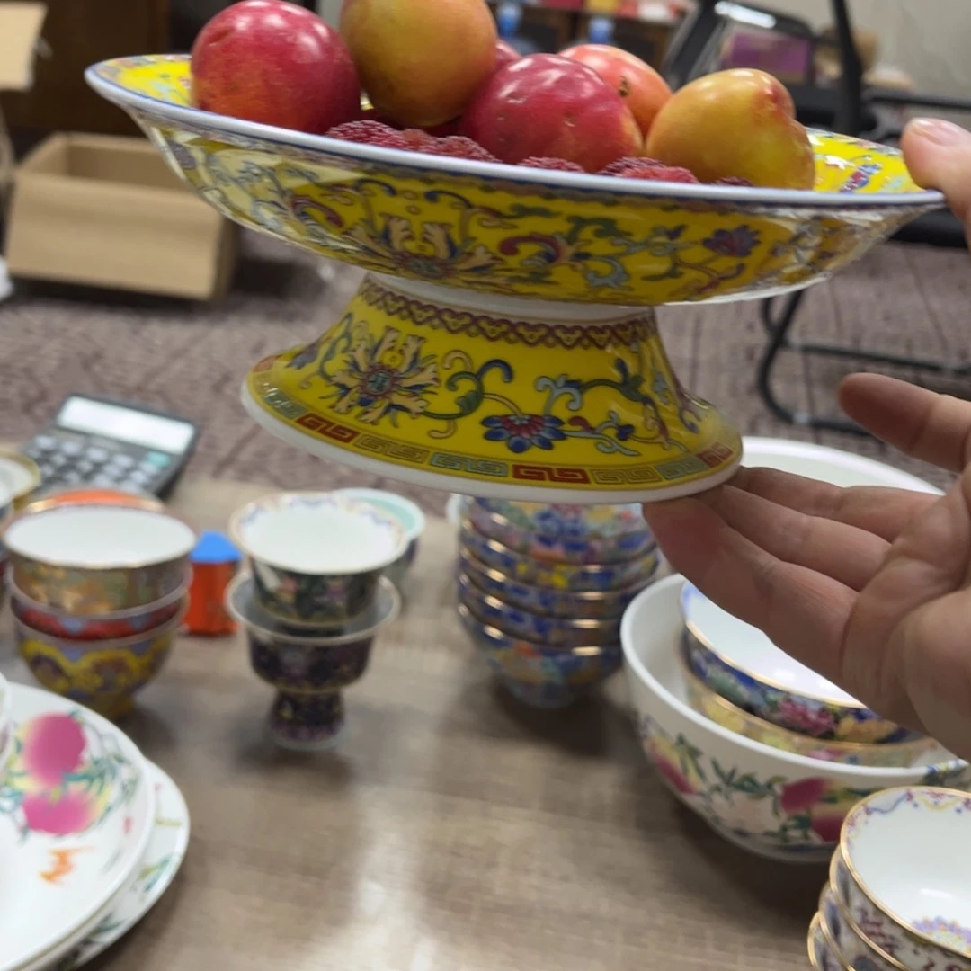 瓷片瑕疵色脏珐琅彩果然一个666666