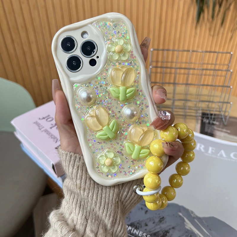 春夏简约ins小清新花朵手机壳适用苹果15promax华为oppo小米vivo