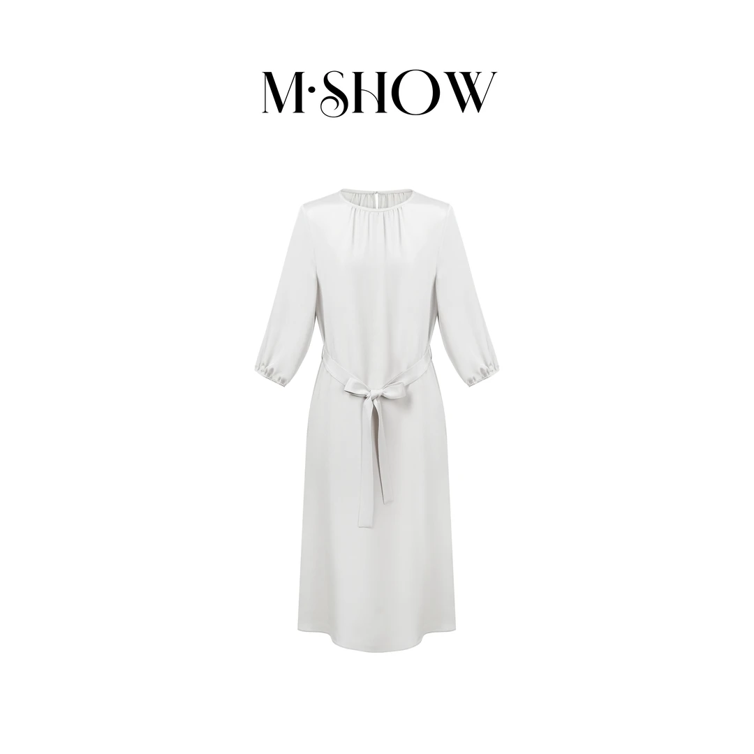 【重磅真丝】100%桑蚕丝32姆米重绉时尚女士轻奢真丝连衣裙5117L