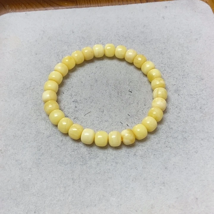 蜜蜡未镶嵌裸石手串