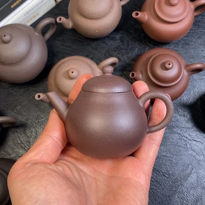 茶壶紫砂底槽青全手工梨