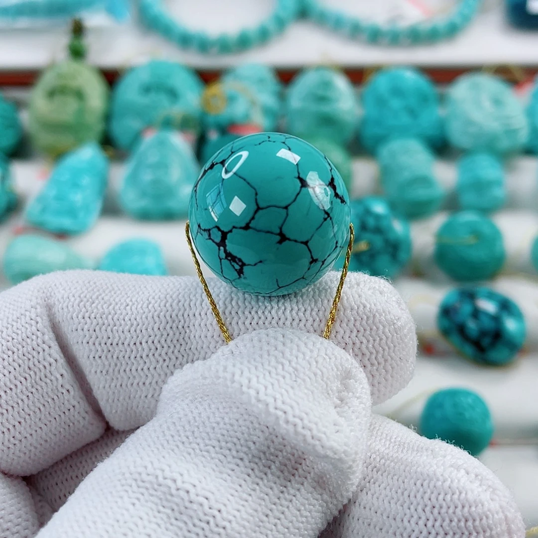 绿松石未镶嵌车挂尺寸19.6