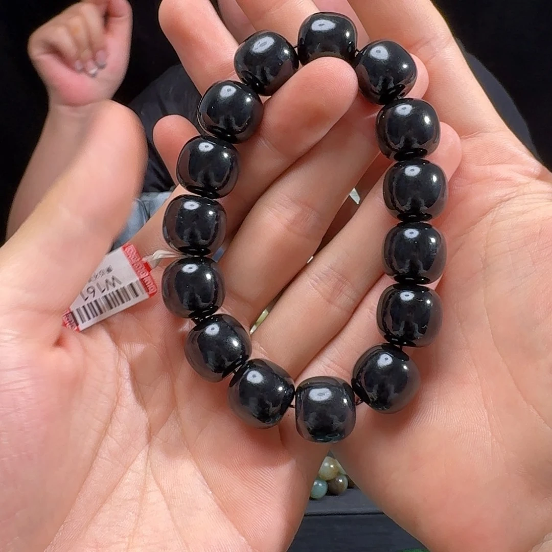 手链未镶嵌和田玉和田玉墨玉卡16老型