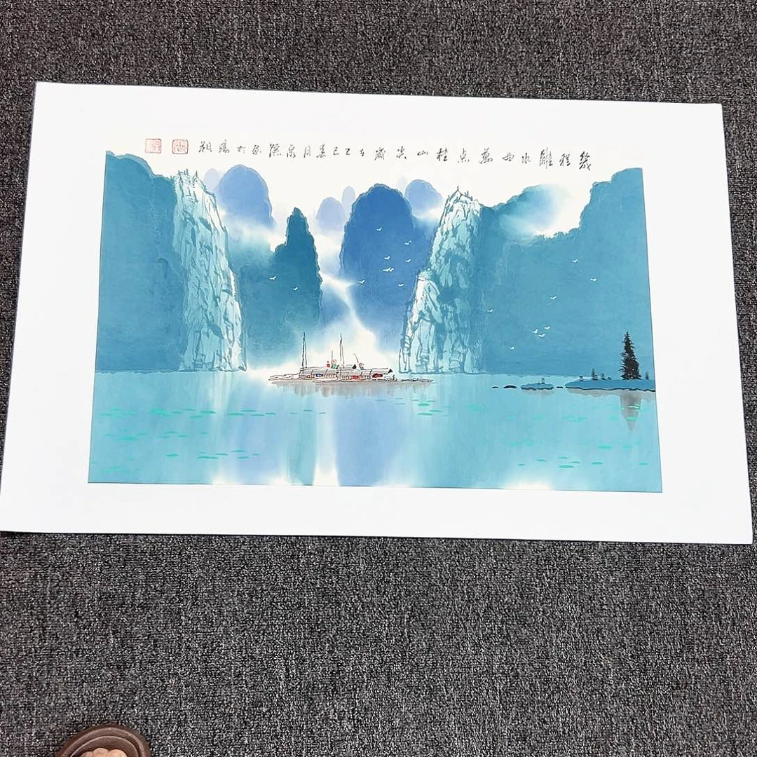 国画张泉踪三平尺山水精品