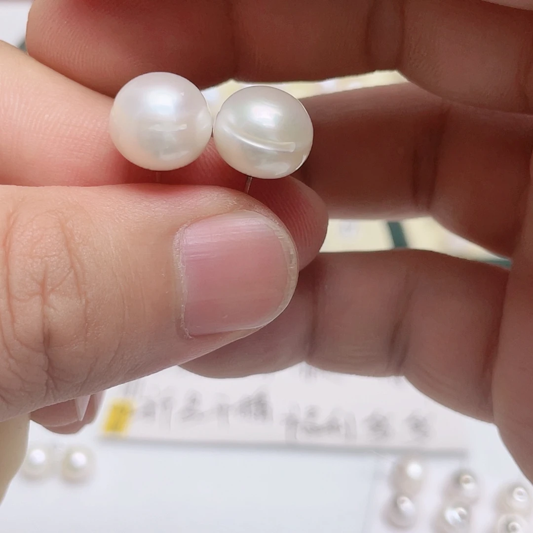 小***卷银S925镶嵌耳饰淡水珍珠