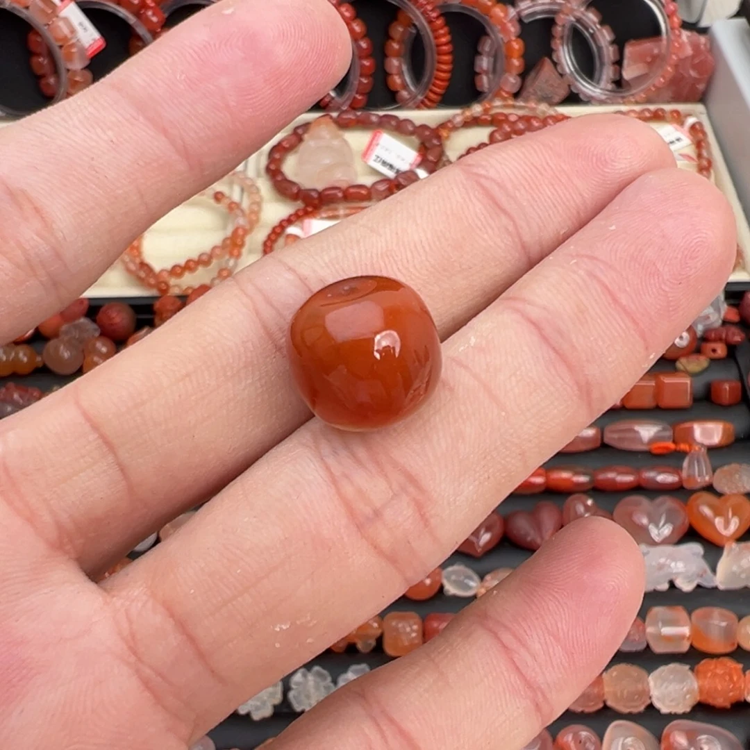 南红玛瑙未镶嵌颈饰老型珠13mm