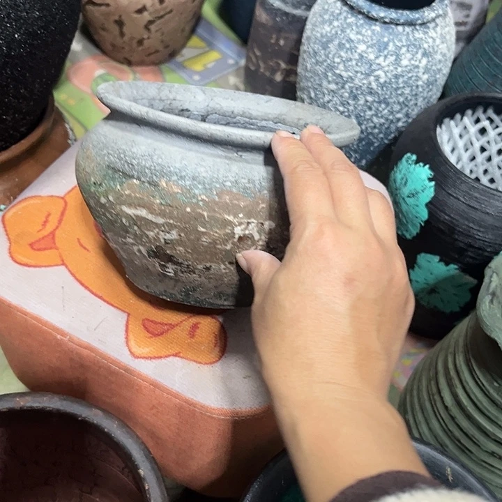 粗陶盆默认打孔高12口15