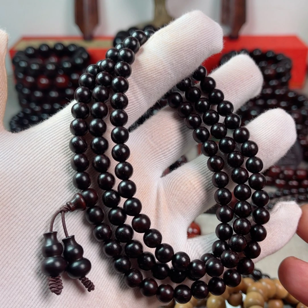 小叶紫檀手串/手链0.8高油密金星