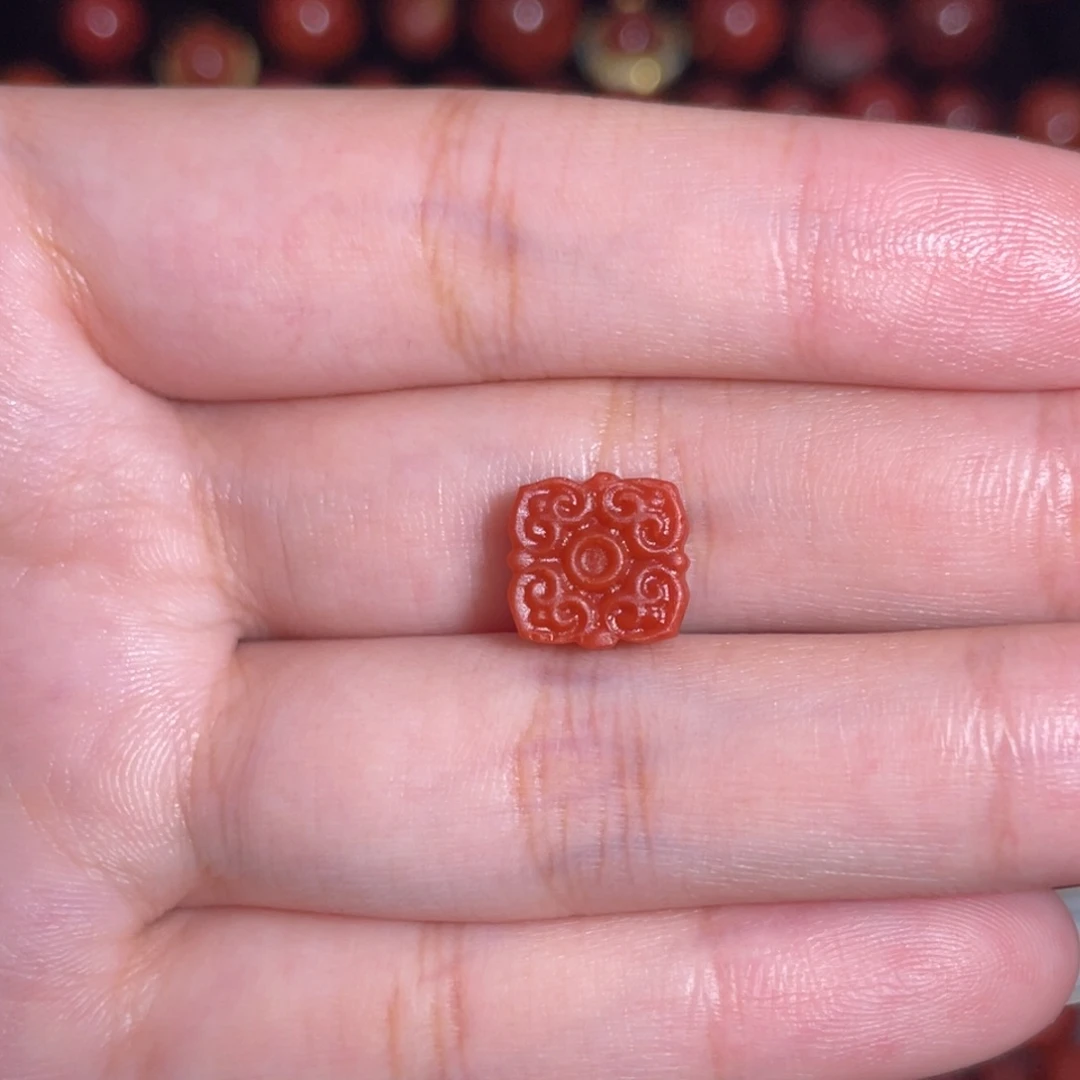 南红玛瑙未镶嵌如意9.6mm