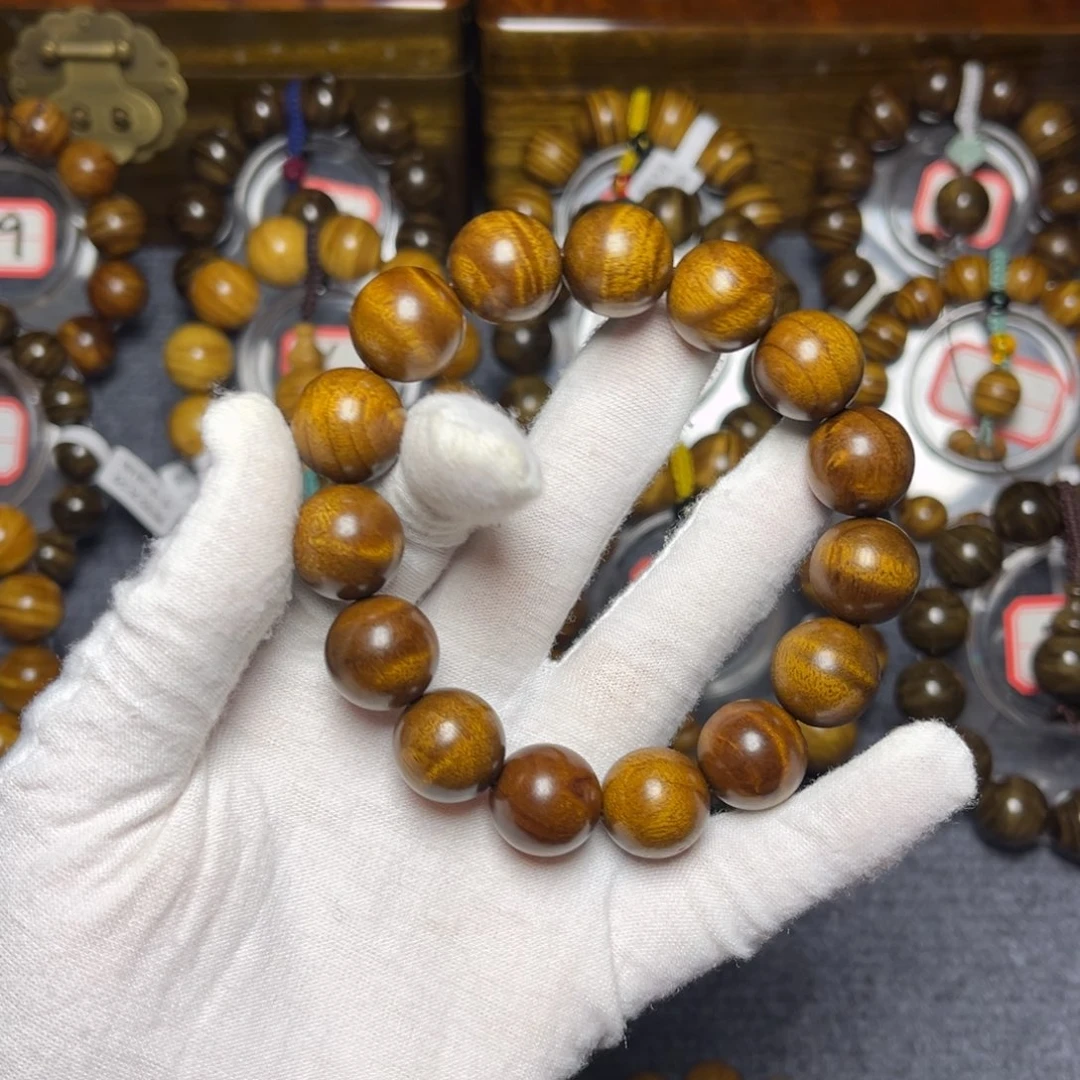 楠木（金丝楠）手串/手链红油底1.5水波39