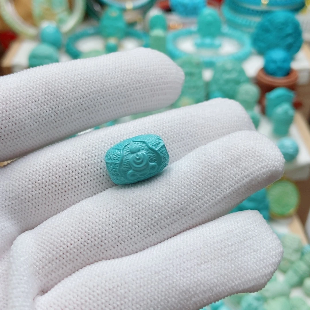 绿松石未镶嵌桶珠