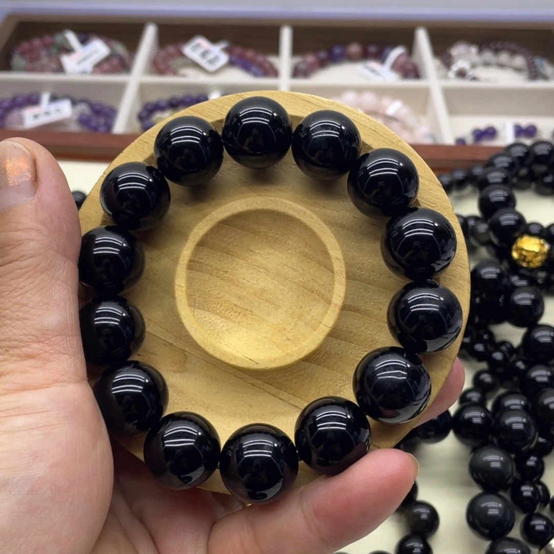 未镶嵌黑曜岩手链黑曜石