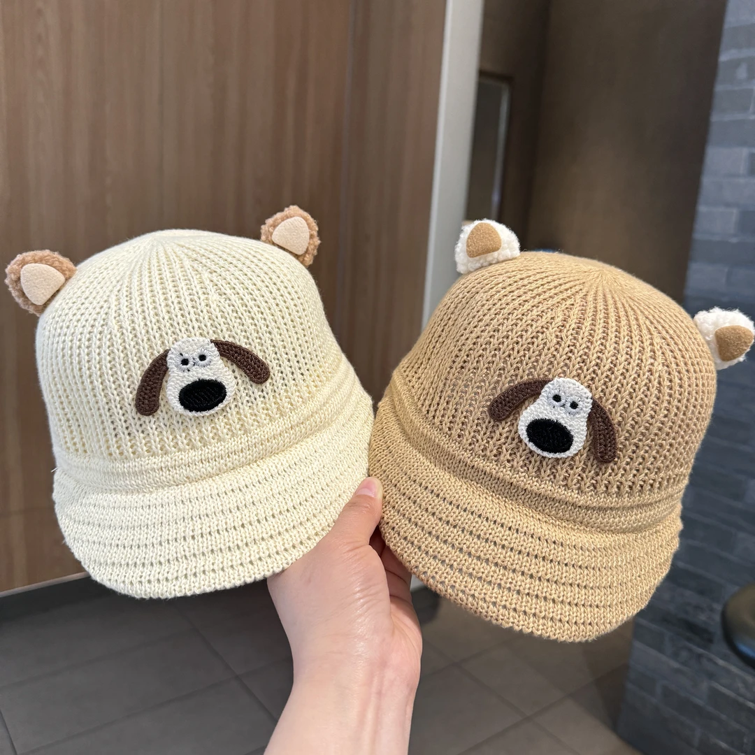 【潮小孩】韩系儿童帽子春夏季透气网眼防晒超萌男宝女宝外出遮阳帽