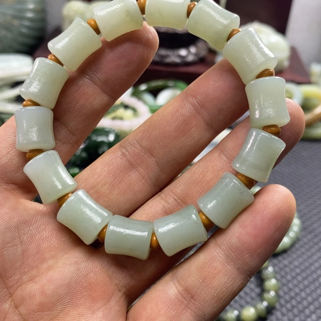 和田玉未镶嵌手链