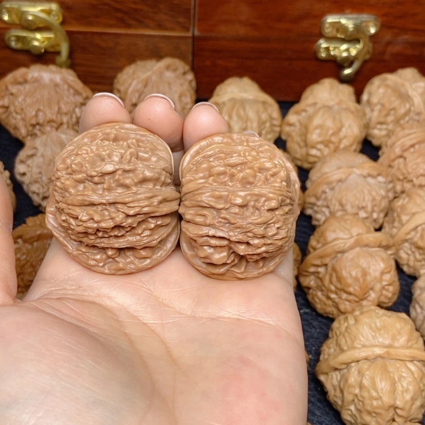 【闪购商品】文玩核桃吊坠烤***猫四座楼42