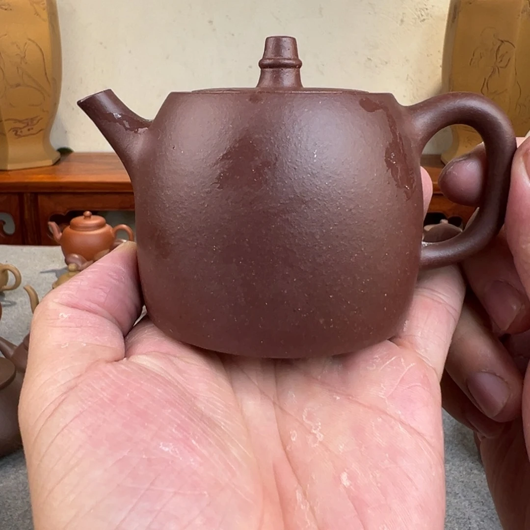 茶壶紫砂汉掇 紫泥 半手工
