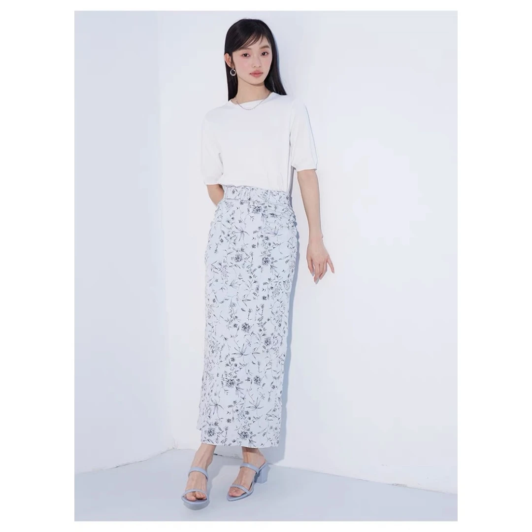 【小E家】 S 春季新款 气质温柔女神范碎花直筒半身裙