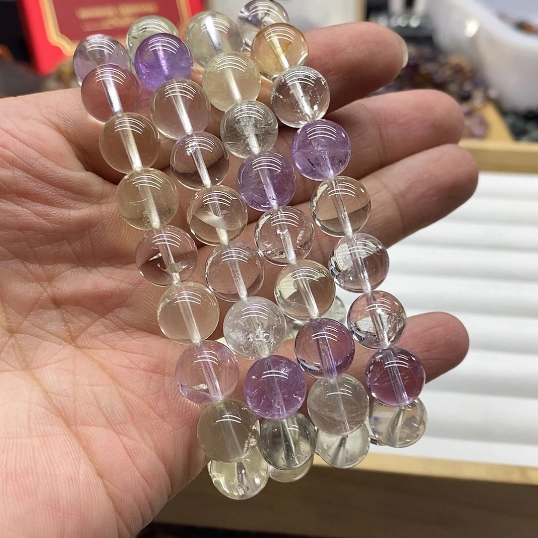 水晶手链未镶嵌多样性发货发一条