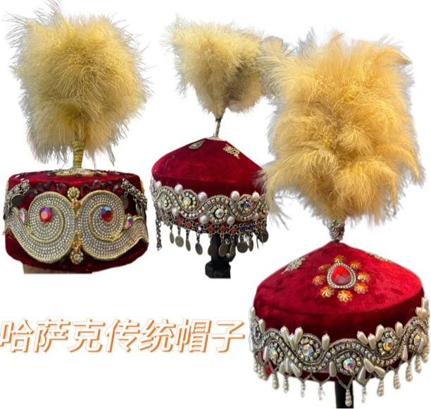 哈萨克花帽子女孩子用