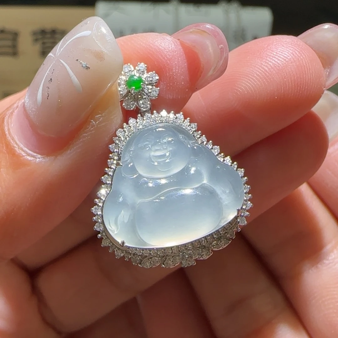 【闪购商品】翡翠颈饰18K金镶嵌缅甸