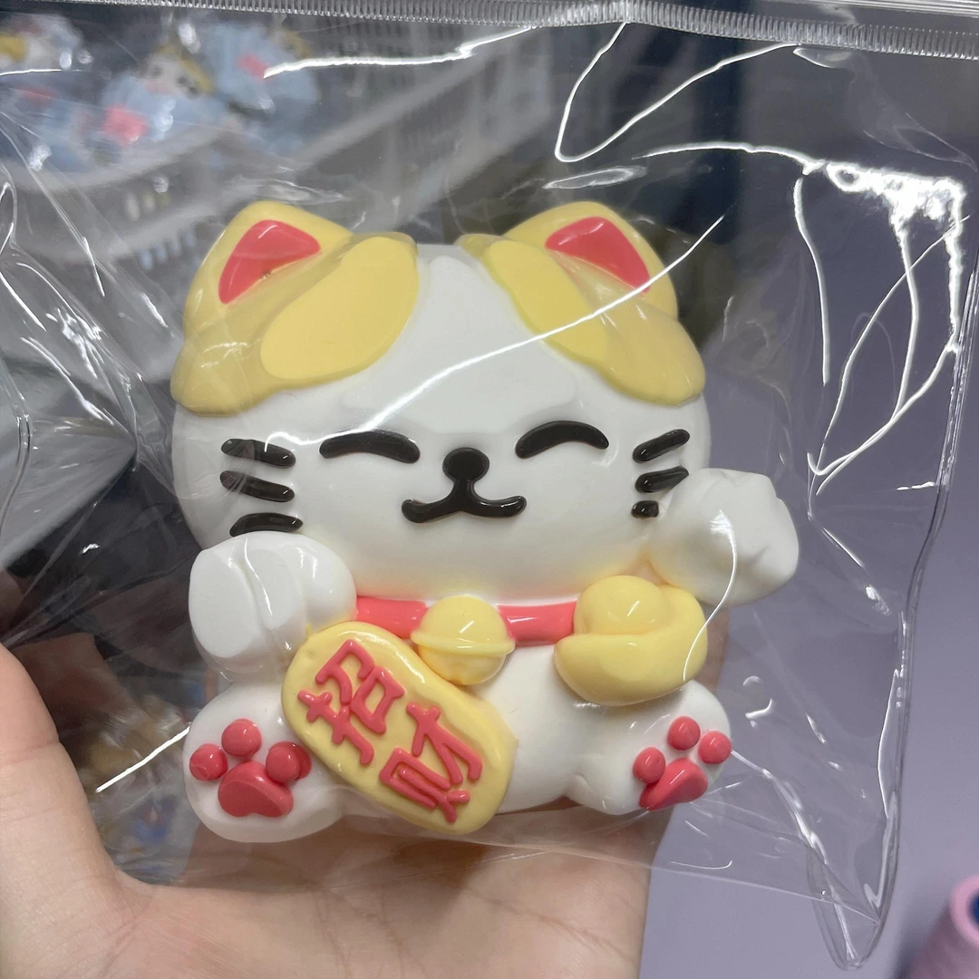 【招财猫系列】食品级硅胶捏捏纯手工制作瑕疵专场链接DIY