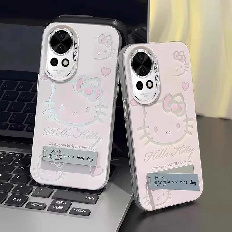 粉色凯蒂猫适用华为nova14pro手机壳新款13磨砂彩银12彩绘卡通女