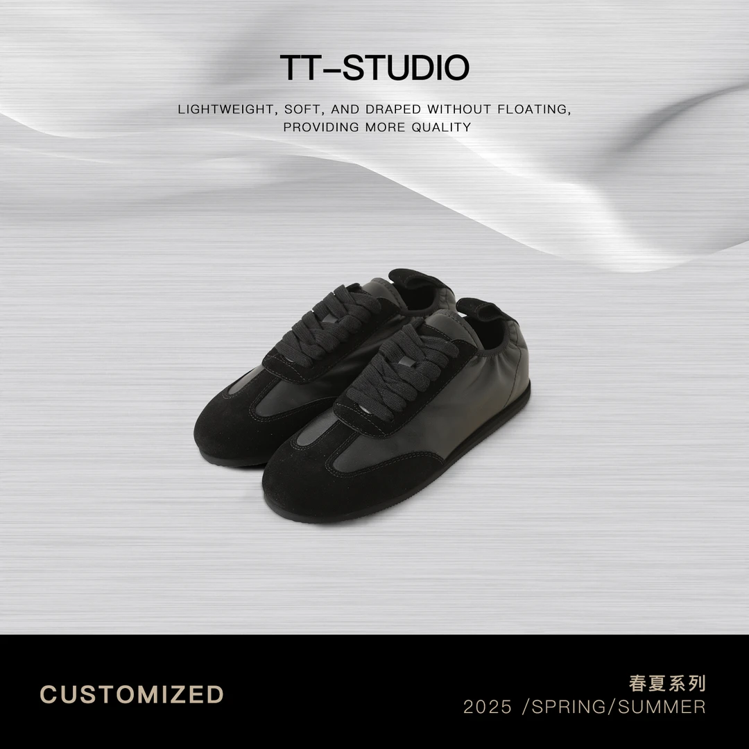 TT【袜子鞋】进口头层牛皮+高丝光牛反绒圆头平底运动鞋TT-11XZ5121