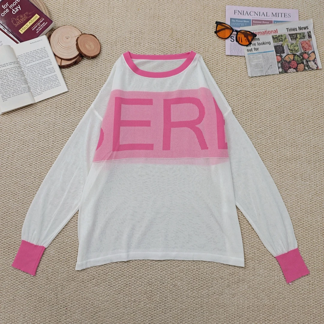 2025夏季新款时尚休闲条纹防晒针织长袖1585